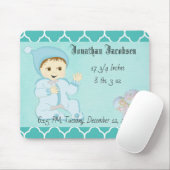 Säugling Baby Boy in Blue mit Blume Mousepad (Mit Mouse)