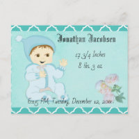Säugling Baby Boy in Blue mit Blume