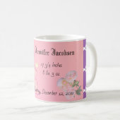 Säugling Baby Girl in Rosa mit Blume Kaffeetasse (VorderseiteRechts)