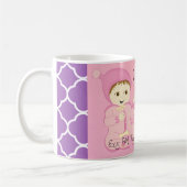 Säugling Baby Girl in Rosa mit Blume Kaffeetasse (Links)