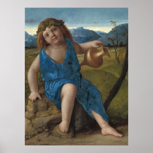 Säugling Bacchus - Giovanni Bellini Kunstgewerbe Poster (Vorne)