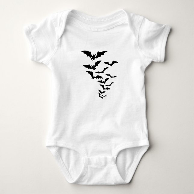 Säugling Bodysuit-Halloween-Fledermäuse Baby Strampler (Vorderseite)