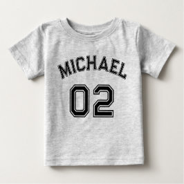Säugling Boy Girl Name Jersey Nummer Cotton Sports Baby T-shirt
