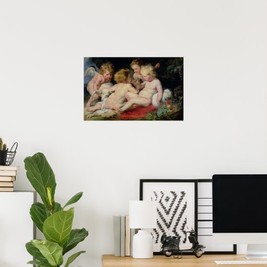 Säugling Christus mit Johannes dem Taufe und zwei Poster (Heimbüro)