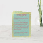 Säugling der Prager Gebetskarte Dankeskarte (Rückseite)