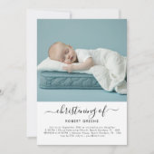 Säugling Foto Taufe Baby Boy oder Girl Christening Einladung (Vorderseite)
