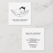 *~* Säugling Geburtshilfe Hebamme Schwangerschaft Quadratische Visitenkarte (Vorne/Hinten)