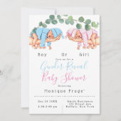 Säugling Girl Boy Mommy's Arm Gender Reveal Einlad Einladung (Vorderseite)