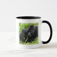 Säugling Gorilla Kisses Silverback Gorilla
