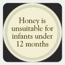 Säugling Honey Warning Black Label Stickers