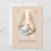 Säugling in sanfter, leichter katholischer Taufe Einladung (Vorderseite)