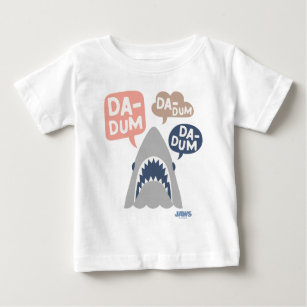 Säugling Jaws Shark "Da-Dum" Grafik Baby T-shirt