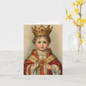 Säugling Jesus geklappte Grußkarte Karte (Gelbe Blume)