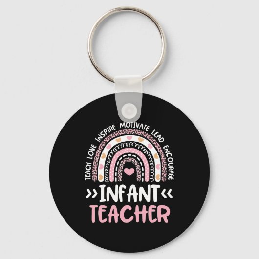 Säugling Lehrerin Niedliche Gefärbte Krawatte Rege Schlüsselanhänger (Vorderseite)