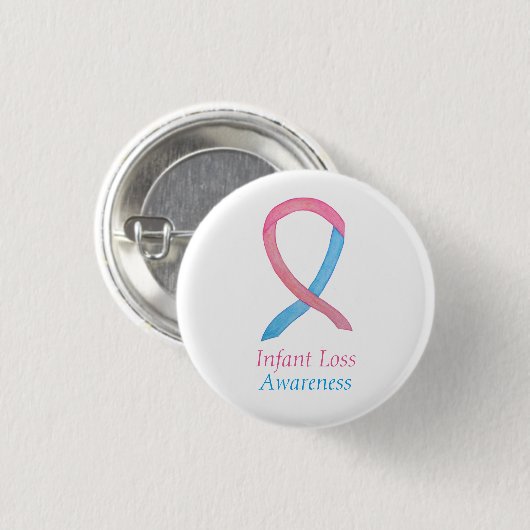 Säugling Lose Awareness Ribbon Custom Art Buttone Button (Vorne & Hinten)
