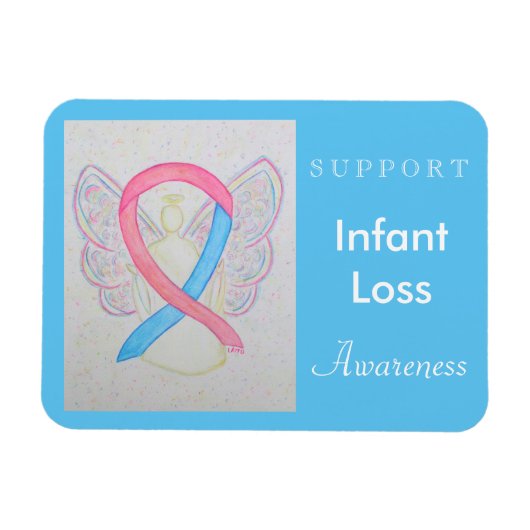 Säugling Lose Awareness Ribbon Engel Custom Magnet (Horizontal)