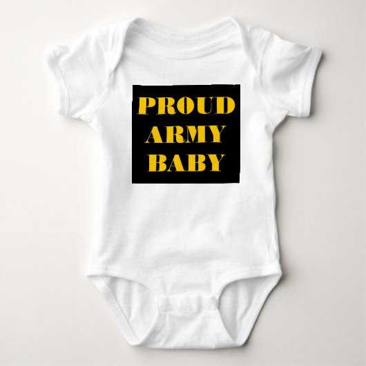 Säugling Strampler Proud Army Baby (Vorderseite)