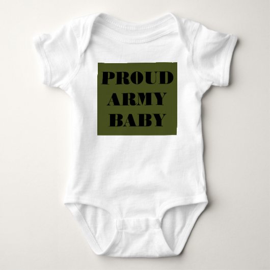 Säugling Strampler Proud Army Baby (Vorderseite)