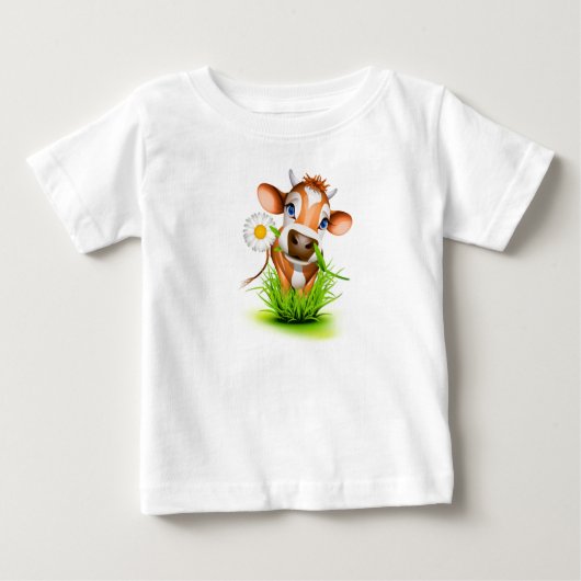 Säugling T - Shirt-Daisy Kuh Baby T-shirt (Vorderseite)