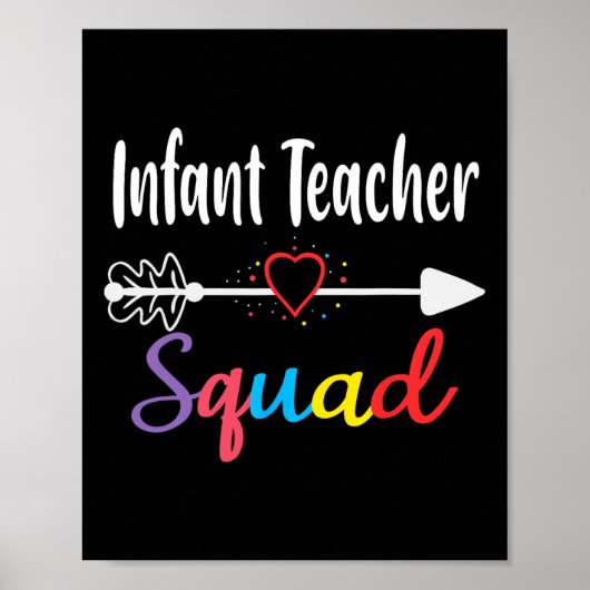Säugling Teacher Squad Spaß zurück zum Schullehrer Poster (Vorne)