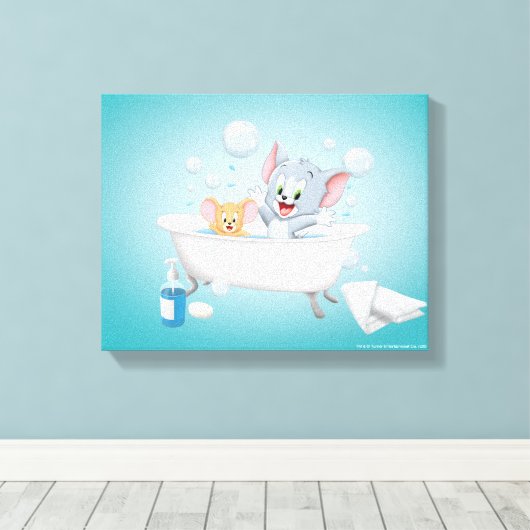 Säugling Tom und Jerry klopfen Leinwanddruck (Insitu (Holzboden))