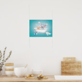 Säugling Tom und Jerry machen einen Bath Poster (Küche)