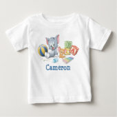 Säugling Tom und Jerry spielen mit Spielzeug Baby T-shirt (Vorderseite)