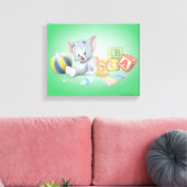 Säugling Tom und Jerry spielen mit Spielzeug Leinwanddruck (Insitu (Wohnzimmer))