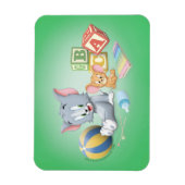 Säugling Tom und Jerry spielen mit Spielzeug Magnet (Vertikal)