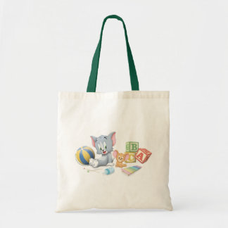 Säugling Tom und Jerry spielen mit Spielzeug Tragetasche