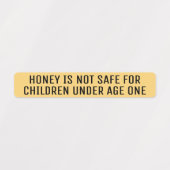 Säugling Warnhinweis auf Honey Jar Lid Security ge Etiketten (Design 1)