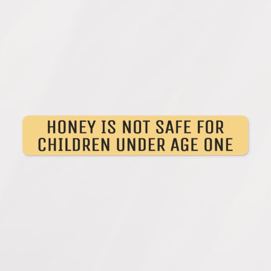 Säugling Warnhinweis auf Honey Jar Lid Security ge Etiketten (Design 1)