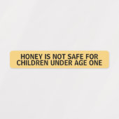 Säugling Warnhinweis auf Honey Jar Lid Security ge Etiketten (Design 1)