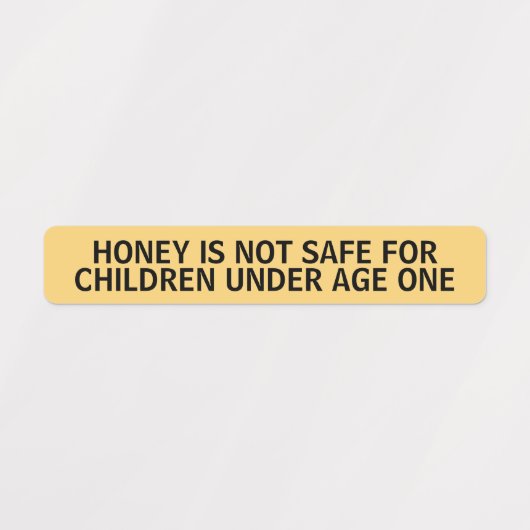 Säugling Warnhinweis auf Honey Jar Lid Security ge Etiketten (Design 1)