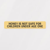 Säugling Warnhinweis auf Honey Jar Lid Security ge Etiketten (Design 2)
