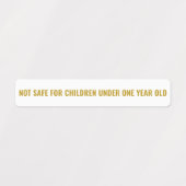 Säugling Warnhinweis für Honey Jar Lid Security Etiketten (Design 1)