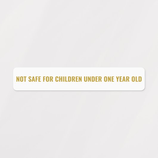 Säugling Warnhinweis für Honey Jar Lid Security Etiketten (Design 1)