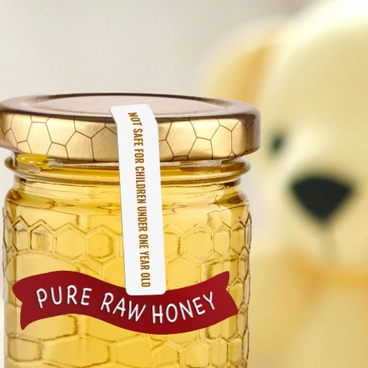 Säugling Warnhinweis für Honey Jar Lid Security Etiketten