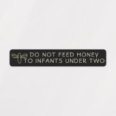 Säugling Warnhinweise auf Honigetiketten oder Sieg Etiketten (Design 1)