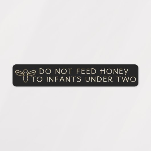 Säugling Warnhinweise auf Honigetiketten oder Sieg Etiketten (Design 1)