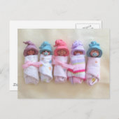 Säuglinge, Elfshäuser, schlafend, satt, Niedlich Postkarte (Vorne/Hinten)