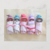 Säuglinge, Elfshäuser, schlafend, satt, Niedlich Postkarte (Vorderseite)