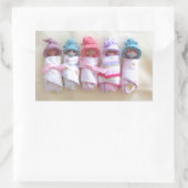 Säuglinge, Elfshäuser, schlafend, satt, Niedlich Rechteckiger Aufkleber (Tasche)