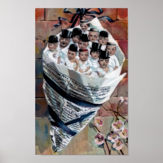 Säuglinge in der Zeitung Poster (Vorne)