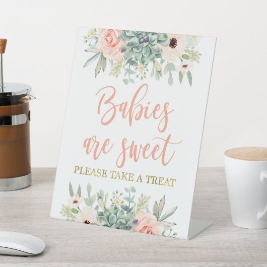 Säuglinge sind süße Sukkulente Sockelschild (In SItu)