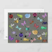 Säuglinge und Insekten Postkarte (Vorne/Hinten)
