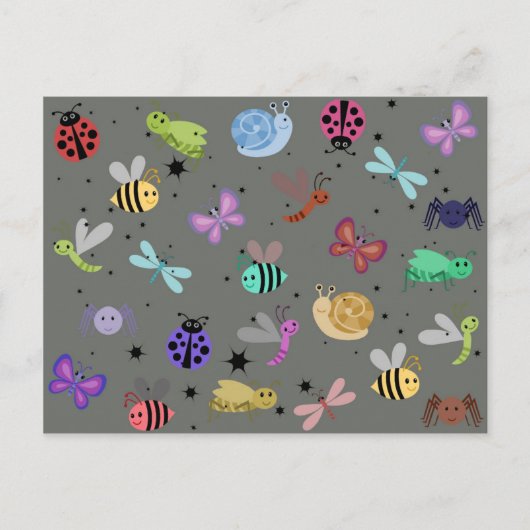 Säuglinge und Insekten Postkarte (Vorderseite)