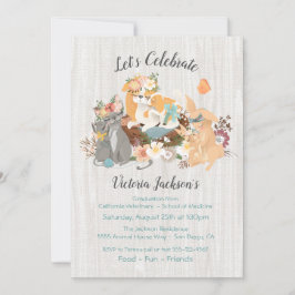 Säuglinge und Mamma Veterinary School Abschluss Einladung