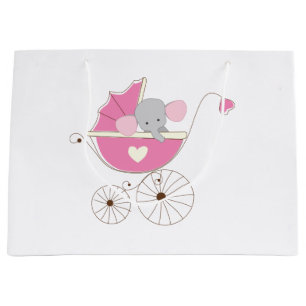 Säuglings-Baby-Mädchen-rosa Elefant Große Geschenktüte