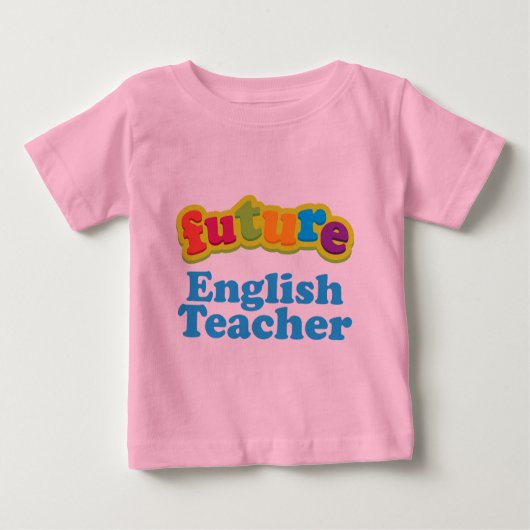 Säuglings-Baby-T - Shirt des englischen (Vorderseite)